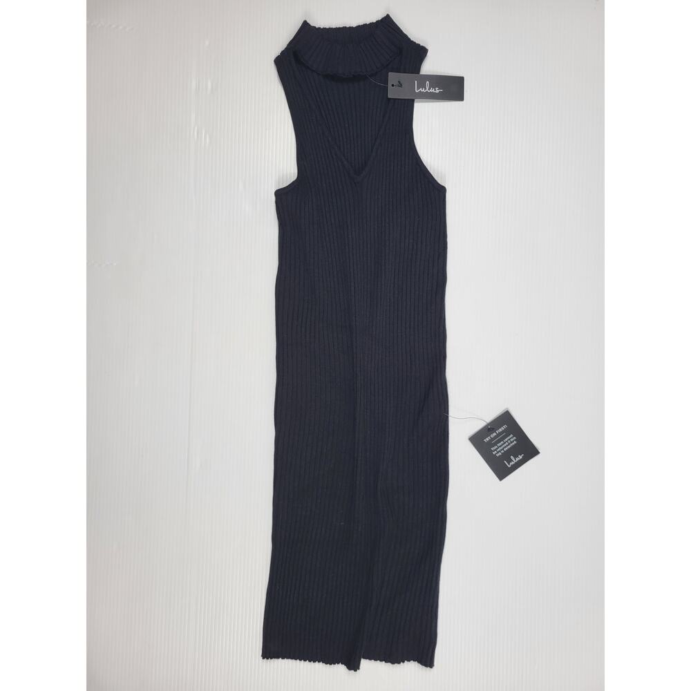 NWT Lulus High‎ Neck Black Dress Womens XS WDO419